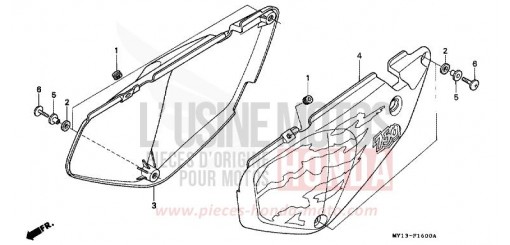 SIDE COVER XRV750S de 1995